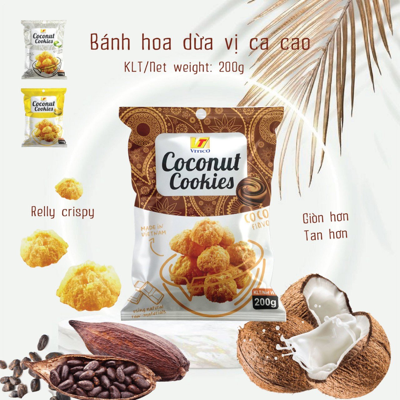 Bánh hoa dừa Tiến Đạt 200 gr