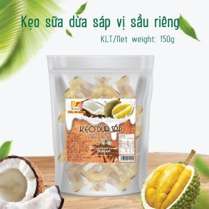 Kẹo dừa sáp vị sầu riêng Yến Hoàng 150 gr