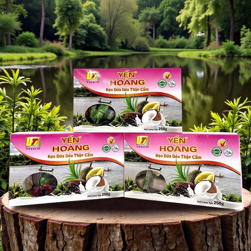 Kẹo dừa Yến Hoàng 250 gr dẻo thập cẩm